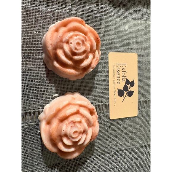 Exfolia Essence 6 Handcrafted Wax Aroma Rose Shaped Melts made with Soy or Bees - Picture 3 of 6